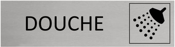 CombiCraft Aluminium deurbordje Douche 165x45mm - per stuk