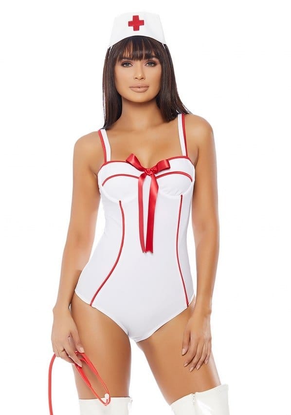 In Perfect Health Sexy Nurse Costume - White M/L