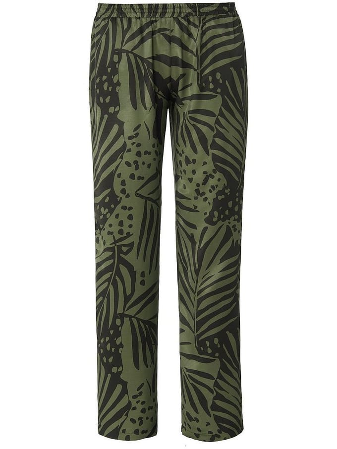 Broek bladprint Van Emilia Lay groen