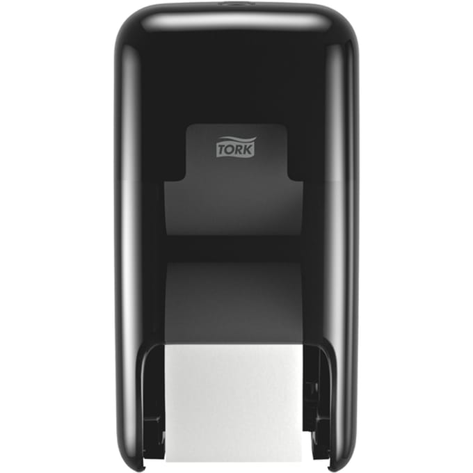 Toiletpapierdispenser Tork T7 Elevation OptiServe Coreless medium verticaal duo zwart 558042