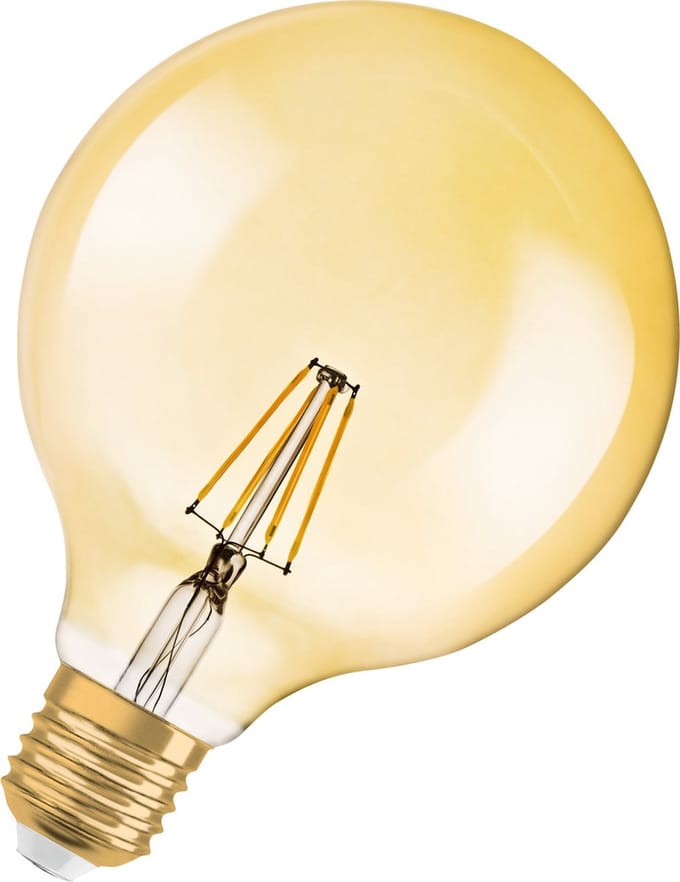 OSRAM Vintage 1906® Classic Globe125 lamp, 4W, 410lm