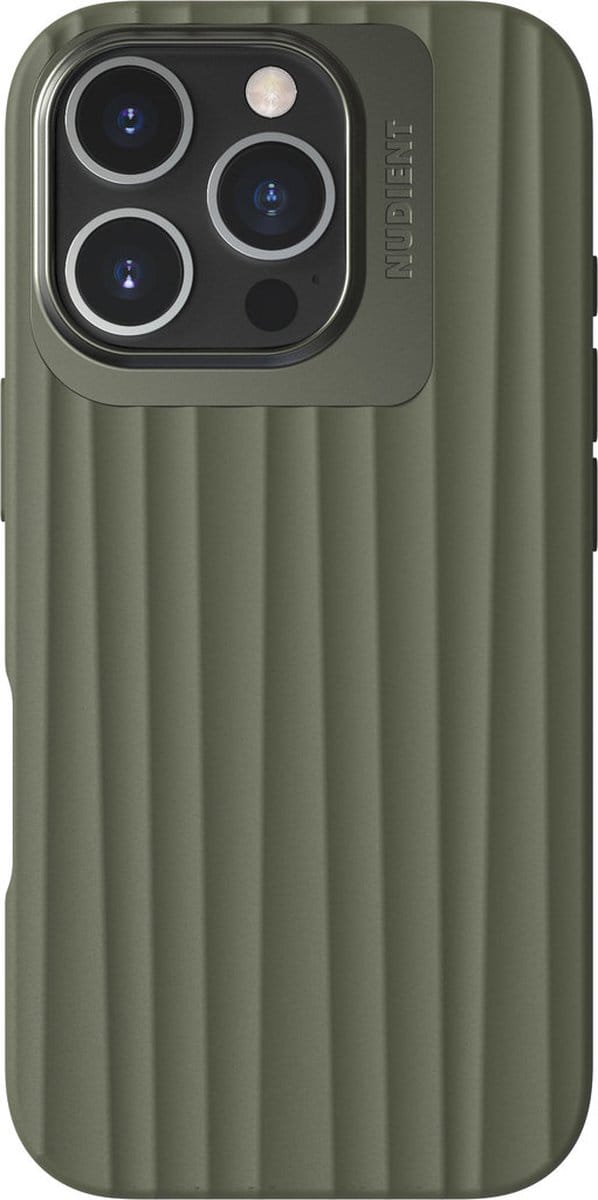 Nudient Bold MagSafe Case geschikt voor Apple iPhone 16 Pro Olive - Groen