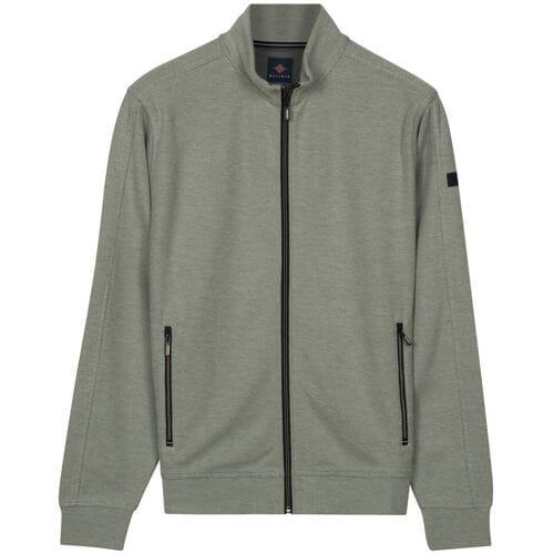 Baileys Vest Two-Tone Jacquard Sweat Zip Soft Green / male