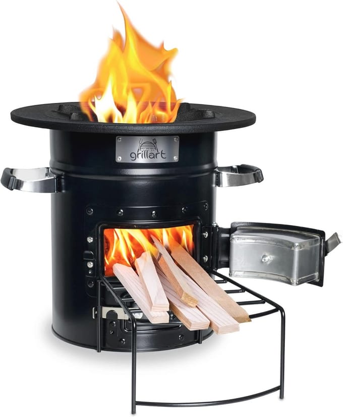 Efficiente Raketoven voor Buiten – Campingkooktoestel en Grill voor Dutch Oven