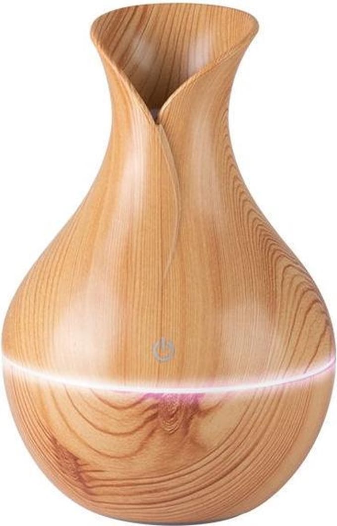 ACTIVE Aroma Diffuser Luchtbevochtiger Spa 17 Licht Hout 130ml