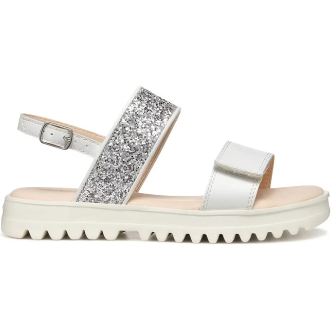 GEOX SANDAL CORALIE MEISJES Sandalen - WIT/LICHTZILVER