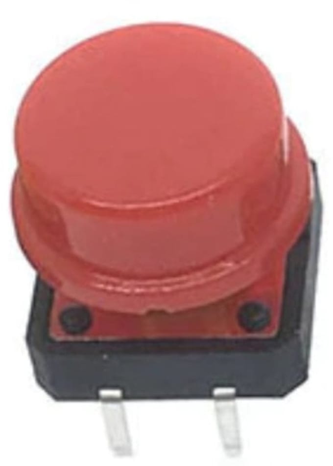 OTRONICÂ® Drukknopje | moment - puls | 12x12x7 | Rood