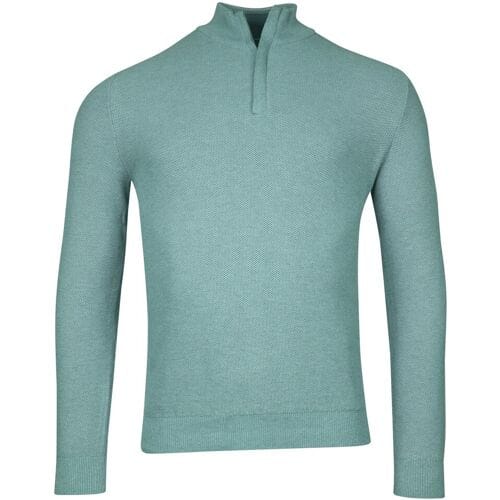 Baileys Trui Half Zip Structure Knit Zip Collar Aqua / male