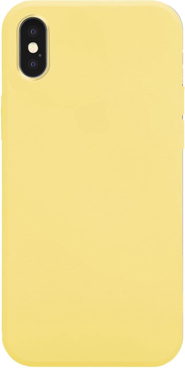 ShieldCase Pantone siliconen hoesje geschikt voor Apple iPhone Xs Max - silicone case - optimale bescherming - backcover - geel