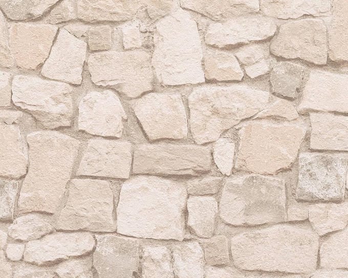 GROTE STENEN BEHANG | Industrieel - beige bruin meerkleurig - A.S. Création Il Decoro