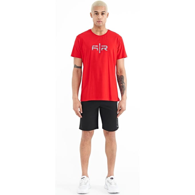 Heren Geprinte Fleece Sweatshorts