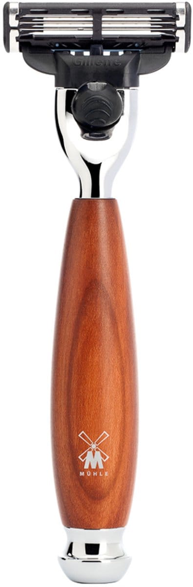 MÜHLE -Mach3 Scheermes Vivo - Pruimenhout