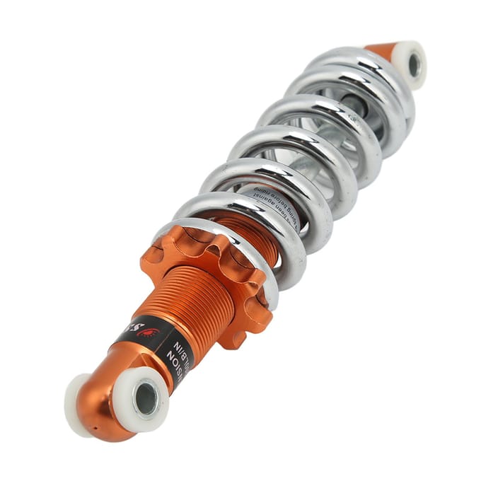 190mm Motorfiets Schokdemper 1200lbs Belasting Oranje Universele Verstelbare Demper voor Scooter Bromfiets gray