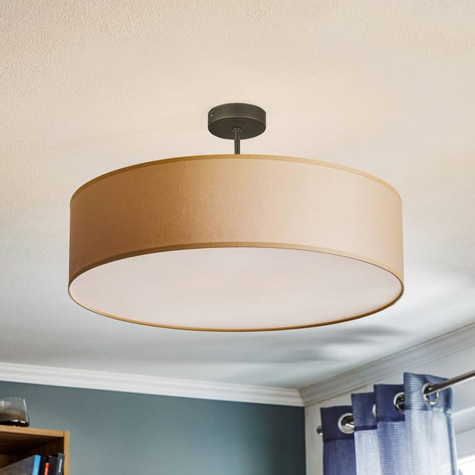 TK Lighting Plafondlamp Rondo met afstand, crème Ø 60 cm