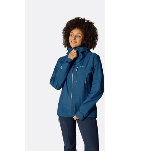 Rab Downpour Mountain Waterdichte Jas Dames (Maat - 10, Kleur - Tempest Blue)