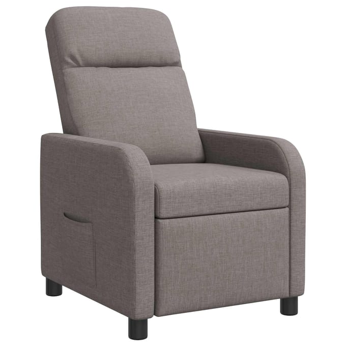 vidaXL - Recliner - Taupe - Stof