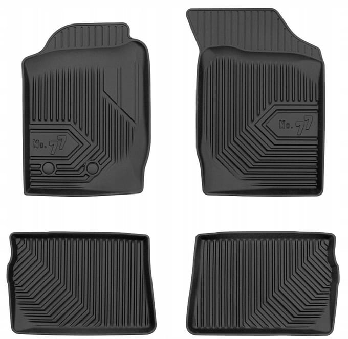 FROGUM 77 Automatten - Geschikt voor RENAULT THALIA I (1999-2008) - TPE Rubber - Zwart