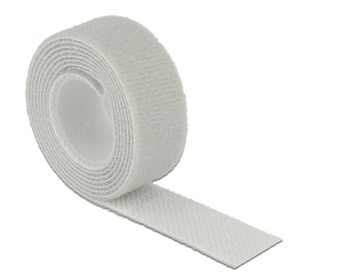 Klittenband rol 20mm / grijs (1 meter)