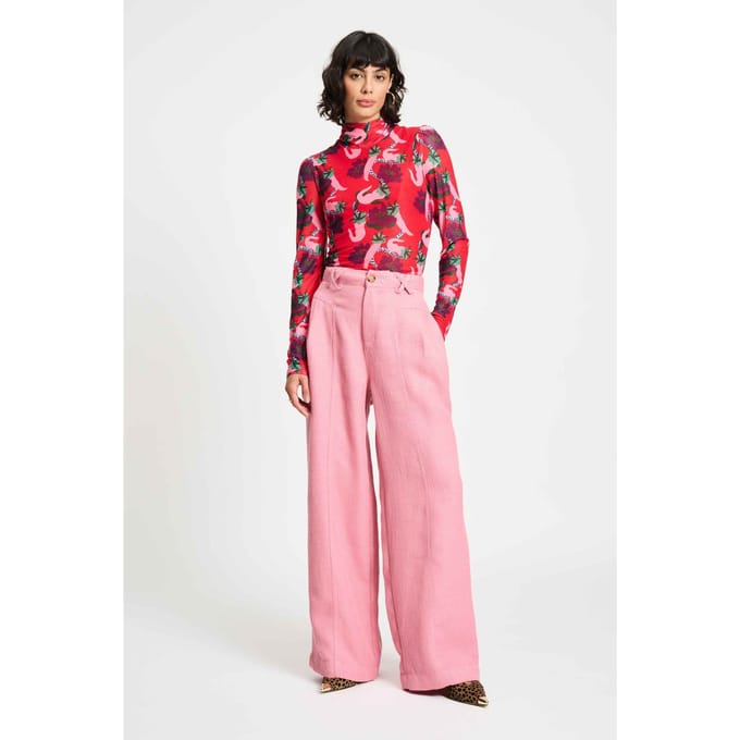 POM Amsterdam Pants - Bouclé Sweet Pink Taglia: 40 | Pantaloni Outlet | Donna | Rosa