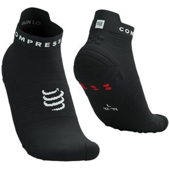 Pro Racing Socks v4.0 Run Low - Black/Red- Hardloopsokken