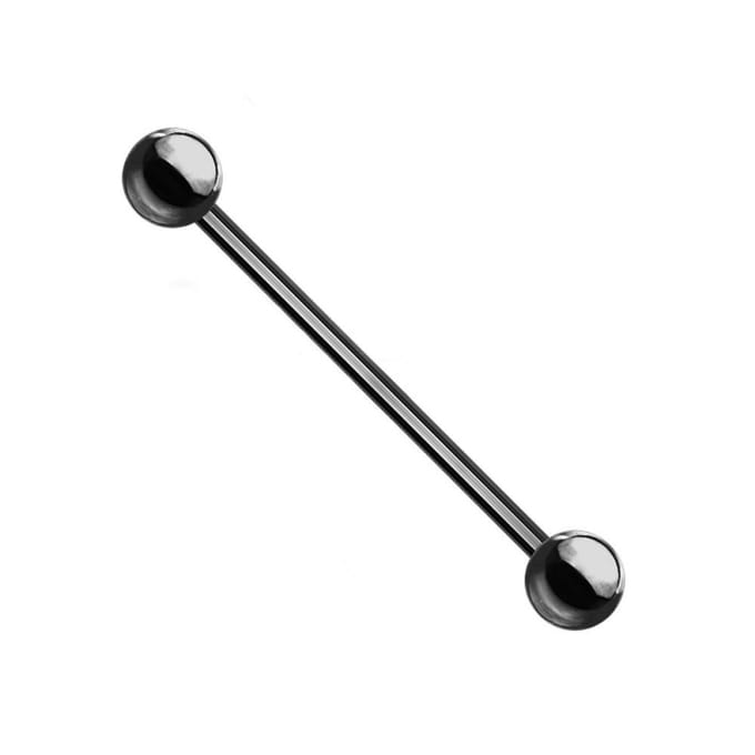 Industrial piercing titanium basis 38 mm - zwart - LMPiercings