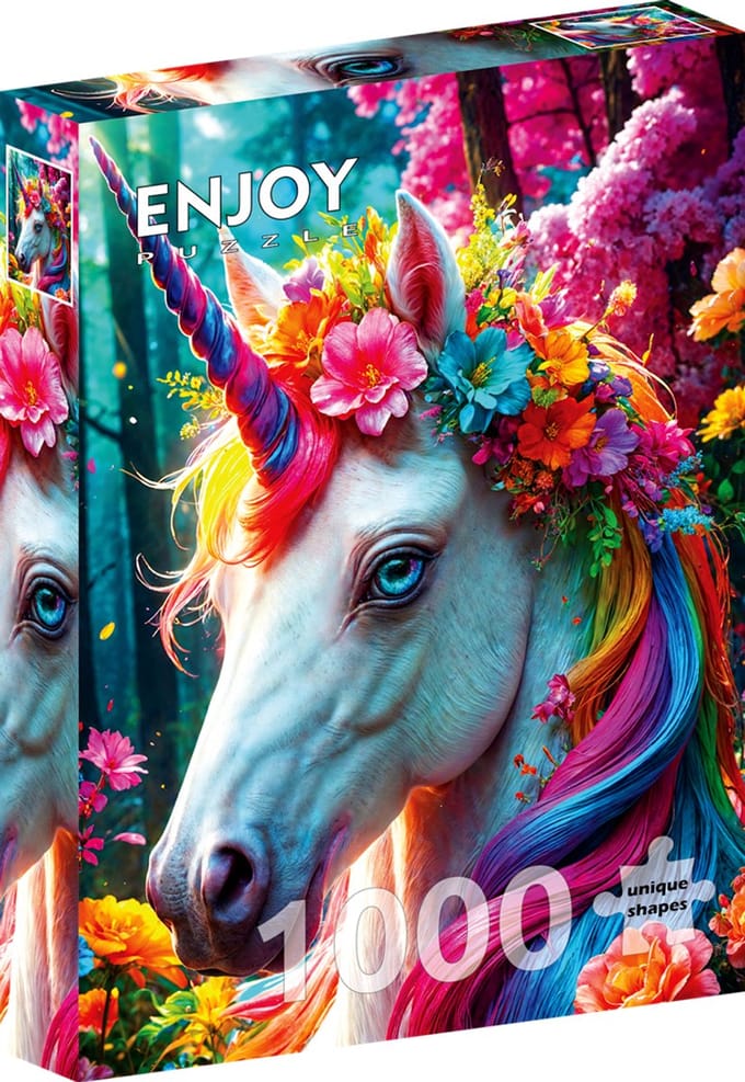 Floral Unicorn Puzzel 1000 Stukjes