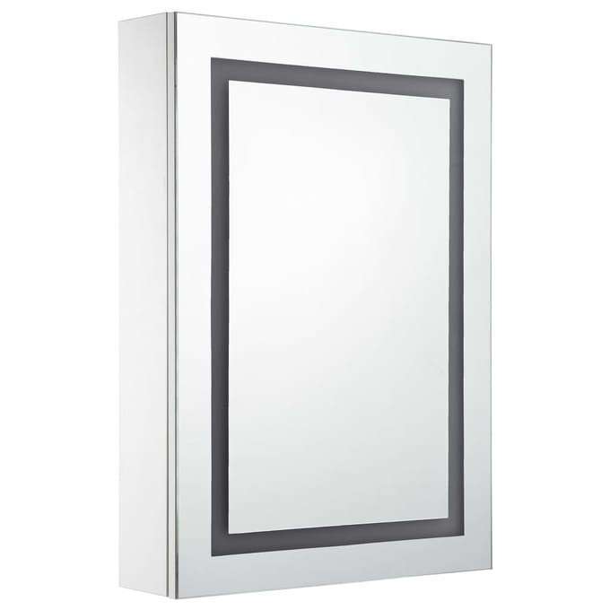 vidaXL - Badkamerkast - met - spiegel - en - LED - 50x13x70 - cm