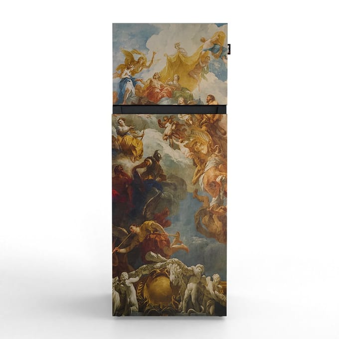 NUNKI MEDIUM-FVERS / Dubbel-Deurs Koelkast, E Klasse, 206l, Versailles, Satin (FRONT only)