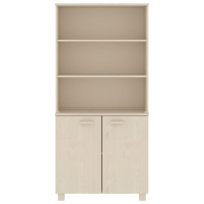 vidaXL - Hoge - kast - HAMAR - massief - grenenhout - honingbruin