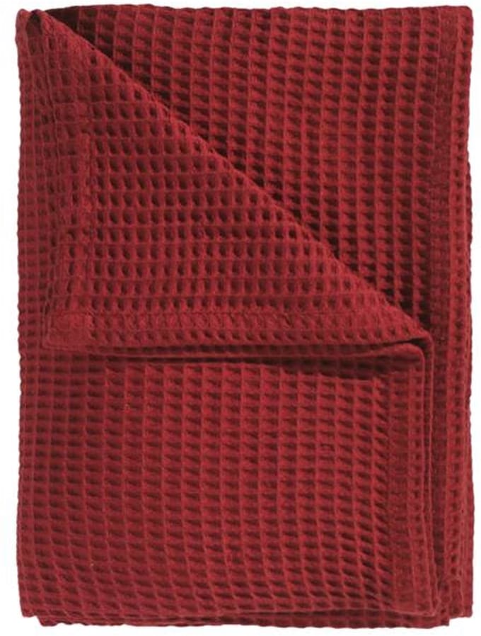 Heckettlane Wafel Plaid - 180x260 cm - Fire Red