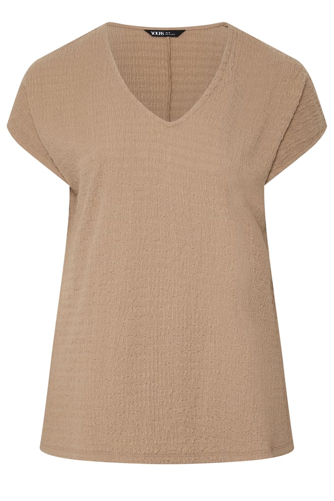 Yours Natuurlijk Beige Tshirtset Met Structuur Size 42