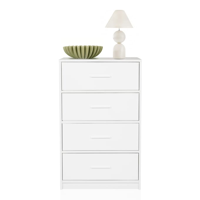 Commode ESTORIA 58 x 30 x 91 cm 4 vakken wit hjh LIVING