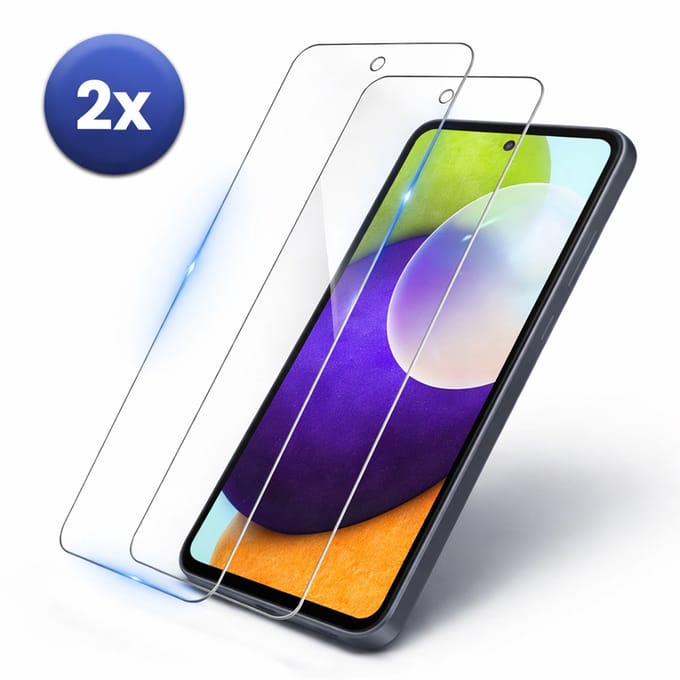 Screenprotector Geschikt Voor Samsung Galaxy A52/A52s – 2-Pack – Gehard Glas 9H – Bubbelvrij – Case Friendly