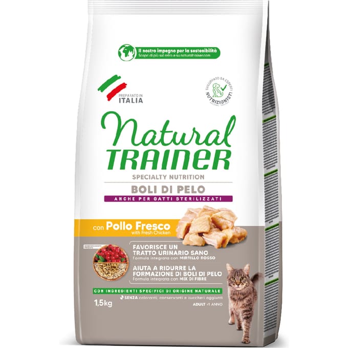 Natural Trainer Haarbal met Kip Brokken voor katten - 1,5 kg
