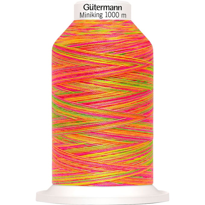 Gütermann Naaigaren Miniking Multicolor, No. 120 - 9878 Roze-Oranje
