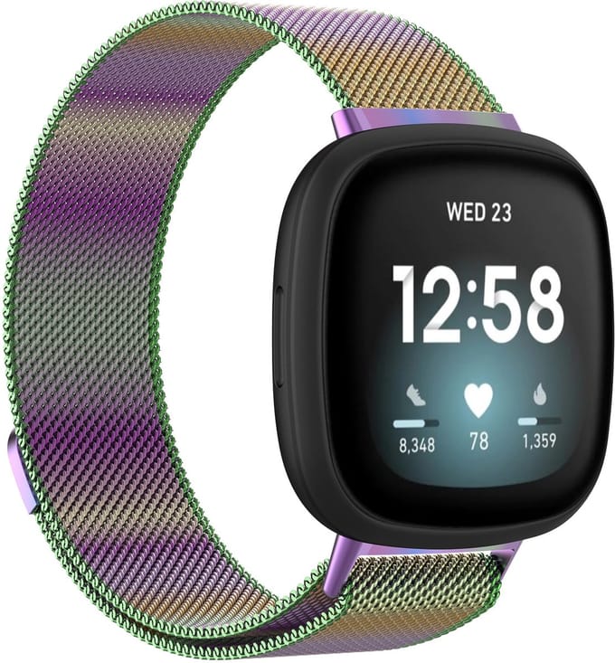 123watches milanese band - colorful - SM - Geschikt voor Fitbit Versa 3 & 4 / Sense