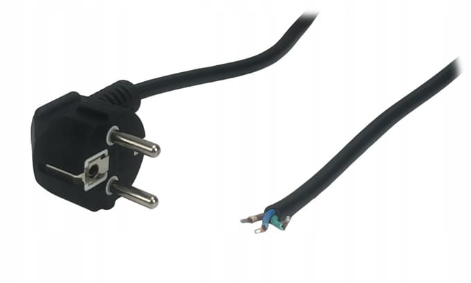 POS AC Stroomkabel EU Hoek 1,8m 10A met Open Einden