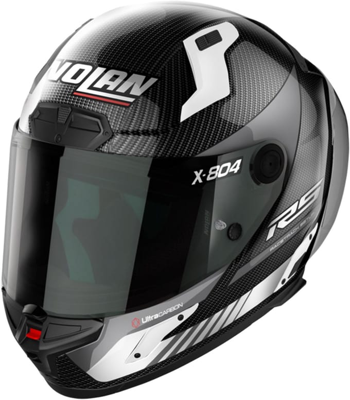 Nolan X-804 RS Ultra Carbon Hot Lap 012 Carbon Wit Integraalhelm - Helm