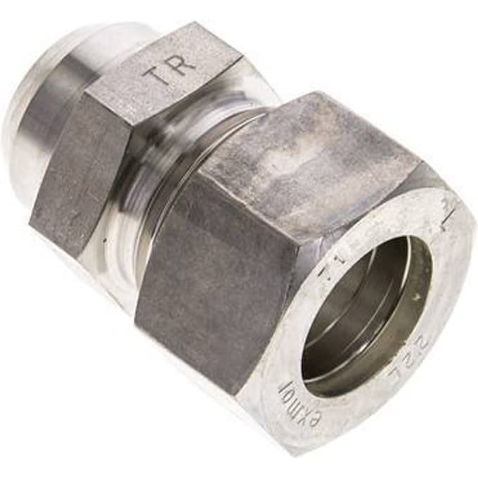 22L & 27mm RVS Rechte Knelfitting Lasverbinding 160bar ISO 8434-1