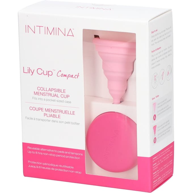 INTIMINA Lily Cup Compact – Menstruatiecup – Maat A – Plat Opvouwbaar – Pink