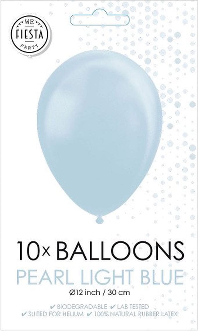Globos Balloons Pearl Light Blue 30cm 10pcs.