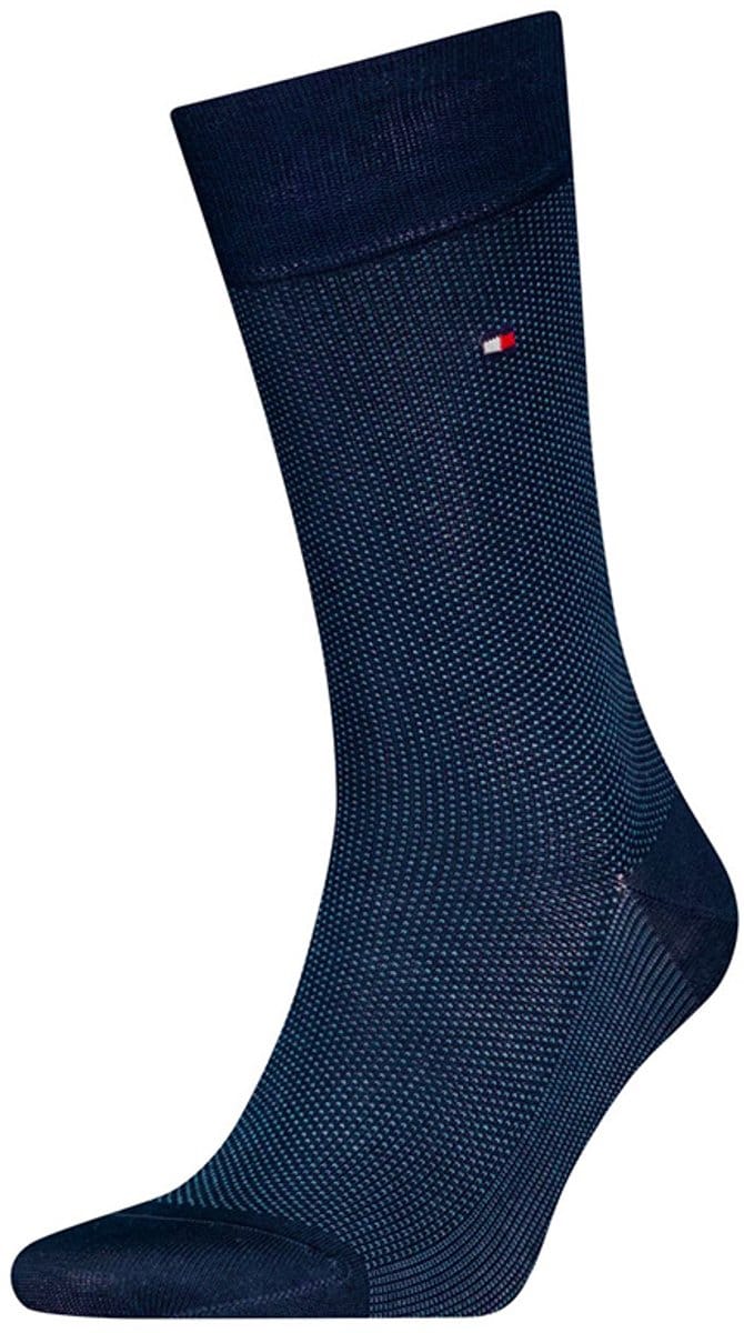 Tommy Hilfiger heren sokken premium birdseye blauw