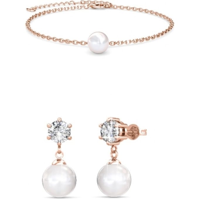 Pauline Crystal Pearl-set en doos - Kristal