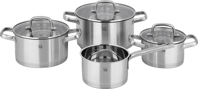 CS Kochsysteme® pannenset Beckum RVS 4 delig
