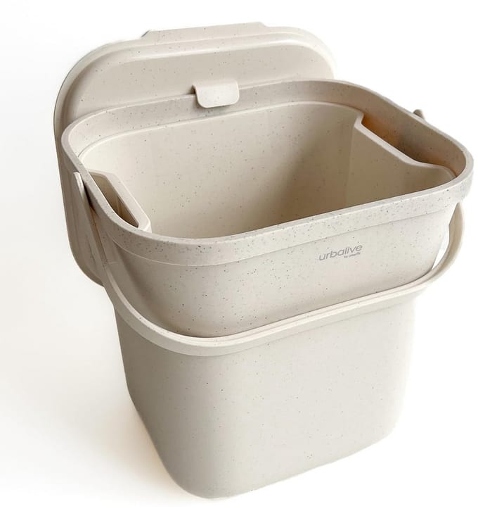 Afvalbak Keuken - Compostbak Bak - Organisch Afval - Geurremmend Ontwerp - 8 Liter - Wit