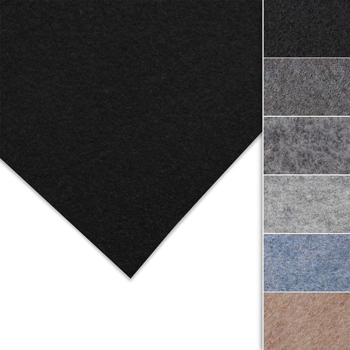 FLOORDIREKT Naaldvilt - Superflex - Zwart - 200 x 100 cm