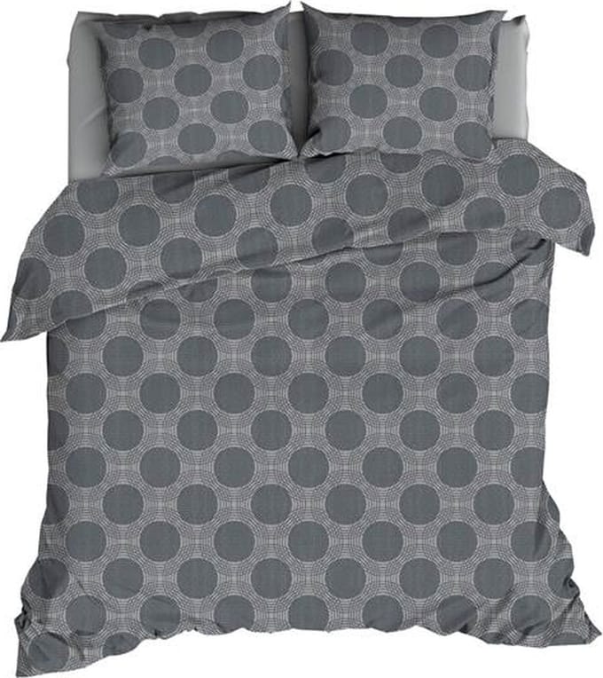 Satin d'Or Rivolta Dekbedovertrek - Tweepersoons - 200x200/220 cm - Antracite