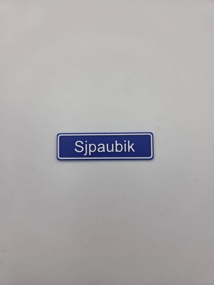 3D plaatsnaam speldje Sjpaubik
