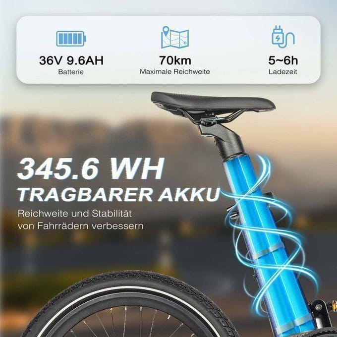 Vélo électrique - Maxtron Smart30 - Moteur 250 W - Batterie 36 V 9,6 Ah - Autonomie 50-60 km