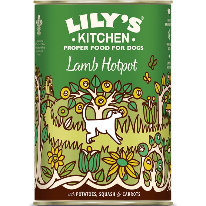 Lily's Kitchen Vispastei met Erwten 6 x 400 g - Lam met aardappelen, pompoen en wortelen